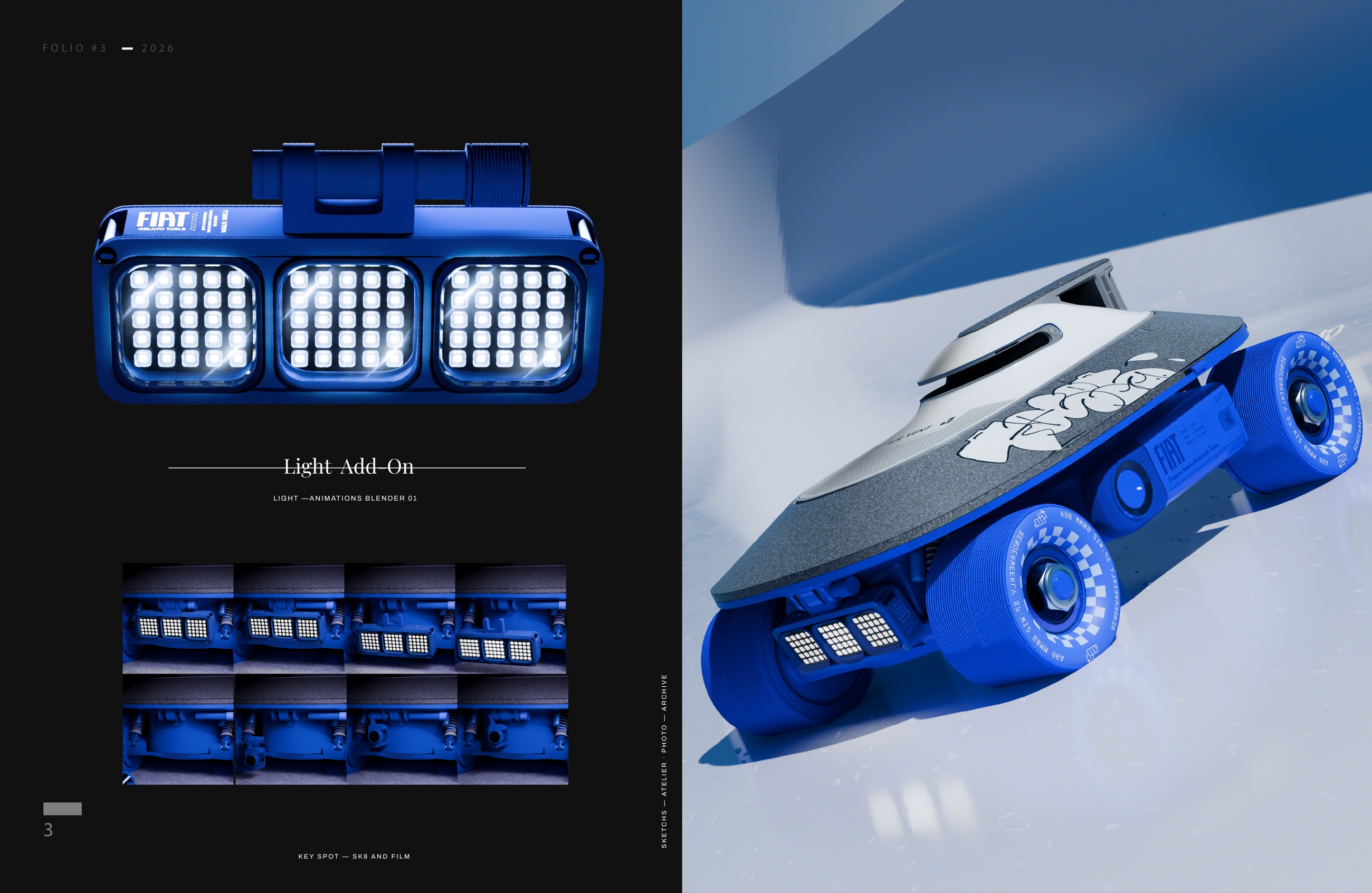 Light Add-On — le bloc optique et ses variations, et le véhicule de trois quarts