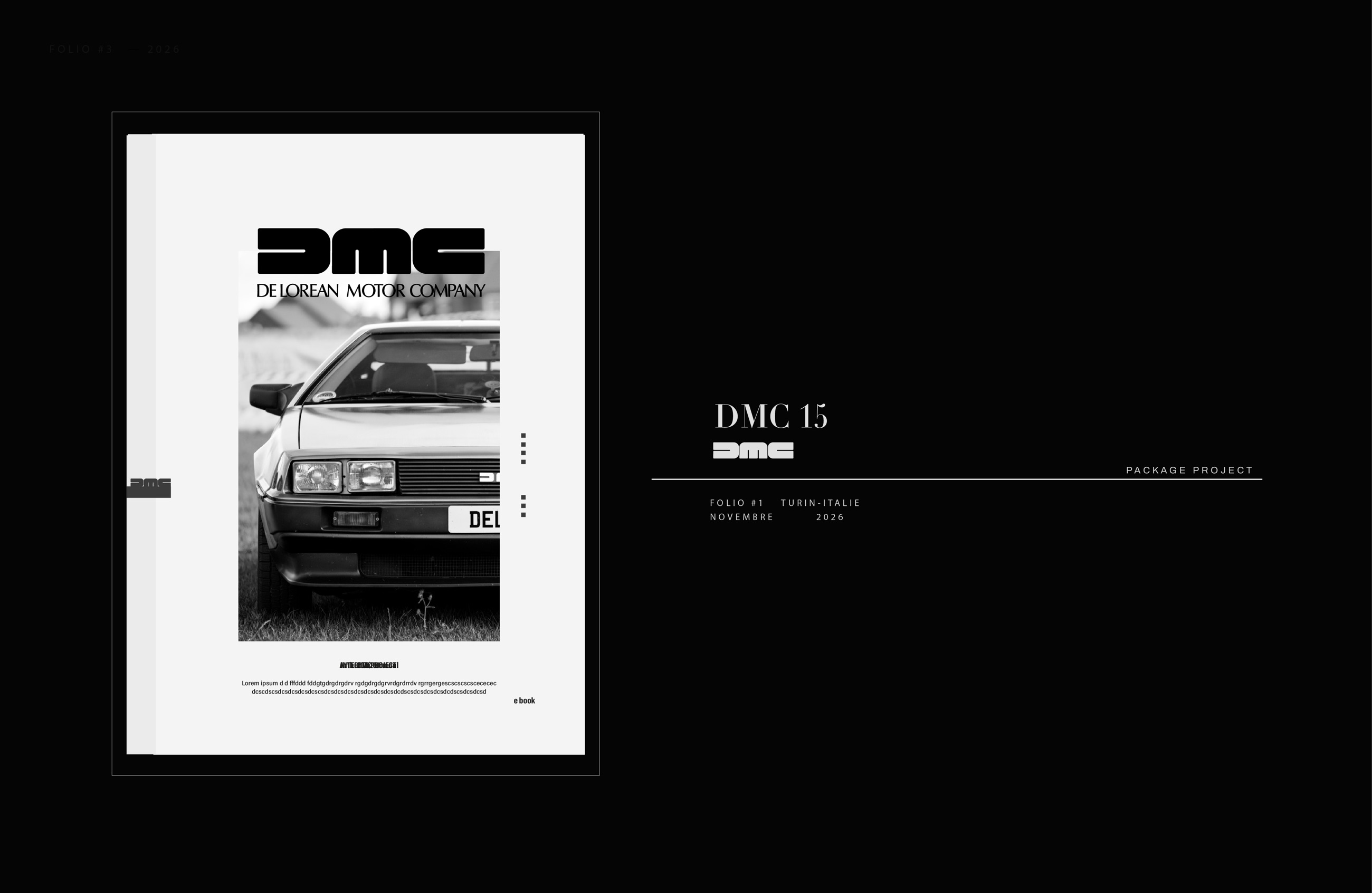 DMC 15 — ouverture du projet, package DeLorean
